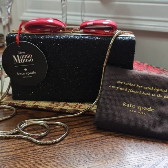 Authentic Minnie Mouse Kate Spade NY Crossbody Clutch NWTs - Picture 7 of 12